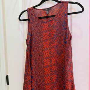 Red and blue patterned mini dress from Forever 21 - Summer Closet Cleanout